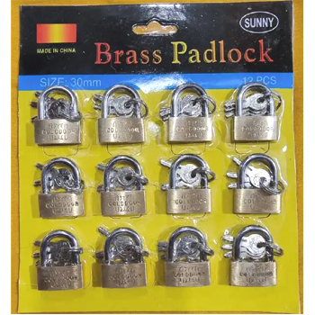 ব্র্যাস টিসি তালা পিতল ৩০ এমএম (Brass Lock 12pcs)